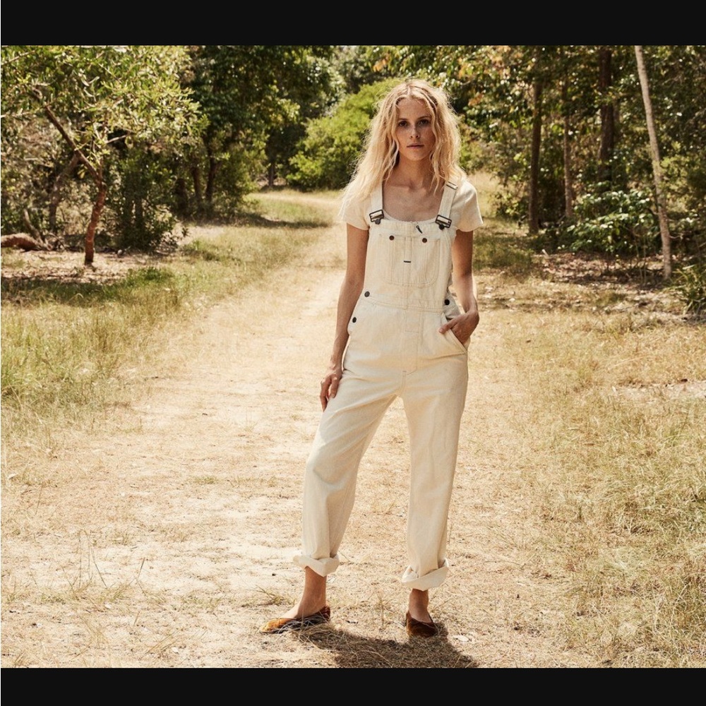 ISO Doen Myrtle overalls in Oatmilk size 27